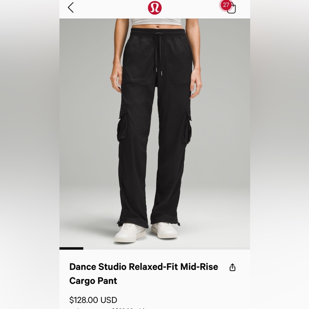 Dance Studio Mid Rise Cargo